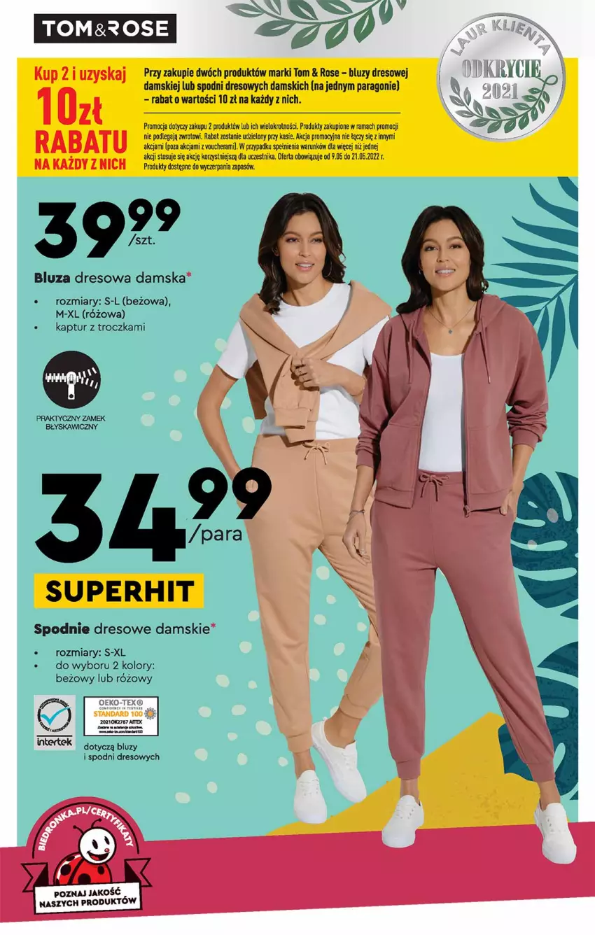 Gazetka promocyjna Biedronka - Okazje tygodnia - ważna 09.05 do 25.05.2022 - strona 6 - produkty: Bluza, Bluza dresowa, Dres, Rama, Spodnie, Spodnie dresowe