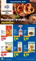 Gazetka promocyjna Lidl - GAZETKA - Gazetka - ważna od 01.10 do 01.10.2025 - strona 38 - produkty: Piec, Kurczak, Ser, Migdały, Grissini, Chipsy, Precelki