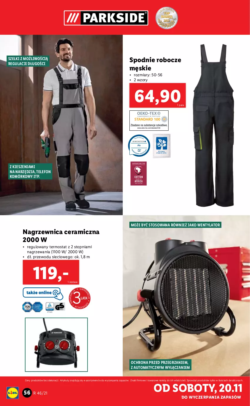 Gazetka promocyjna Lidl - GAZETKA - ważna 15.11 do 21.11.2021 - strona 56 - produkty: Spodnie, Telefon, Termos, Top