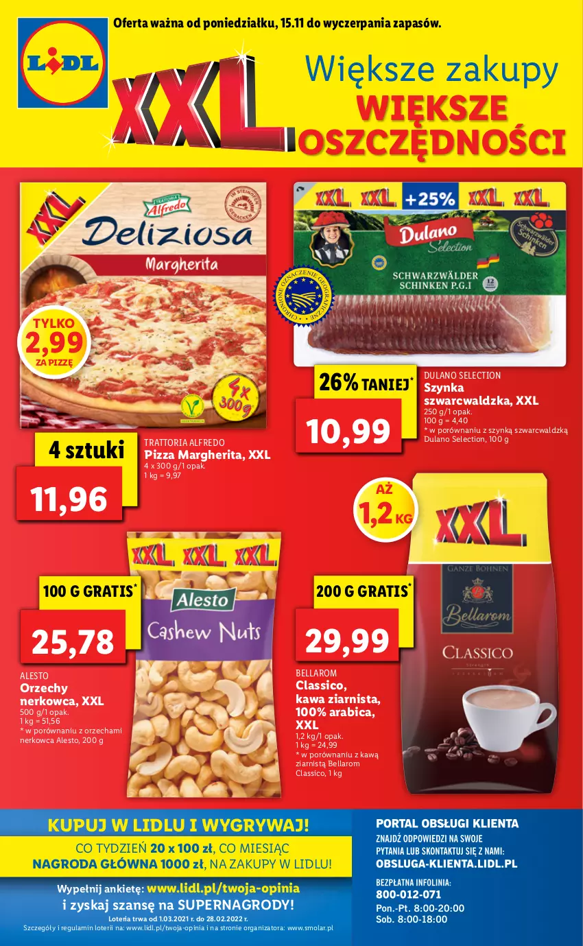 Gazetka promocyjna Lidl - GAZETKA - ważna 15.11 do 21.11.2021 - strona 58 - produkty: Bell, Bella, BIC, Dulano, Gra, Gry, Kawa, Kawa ziarnista, Mola, Pizza, Pizza margherita, Por, Szynka