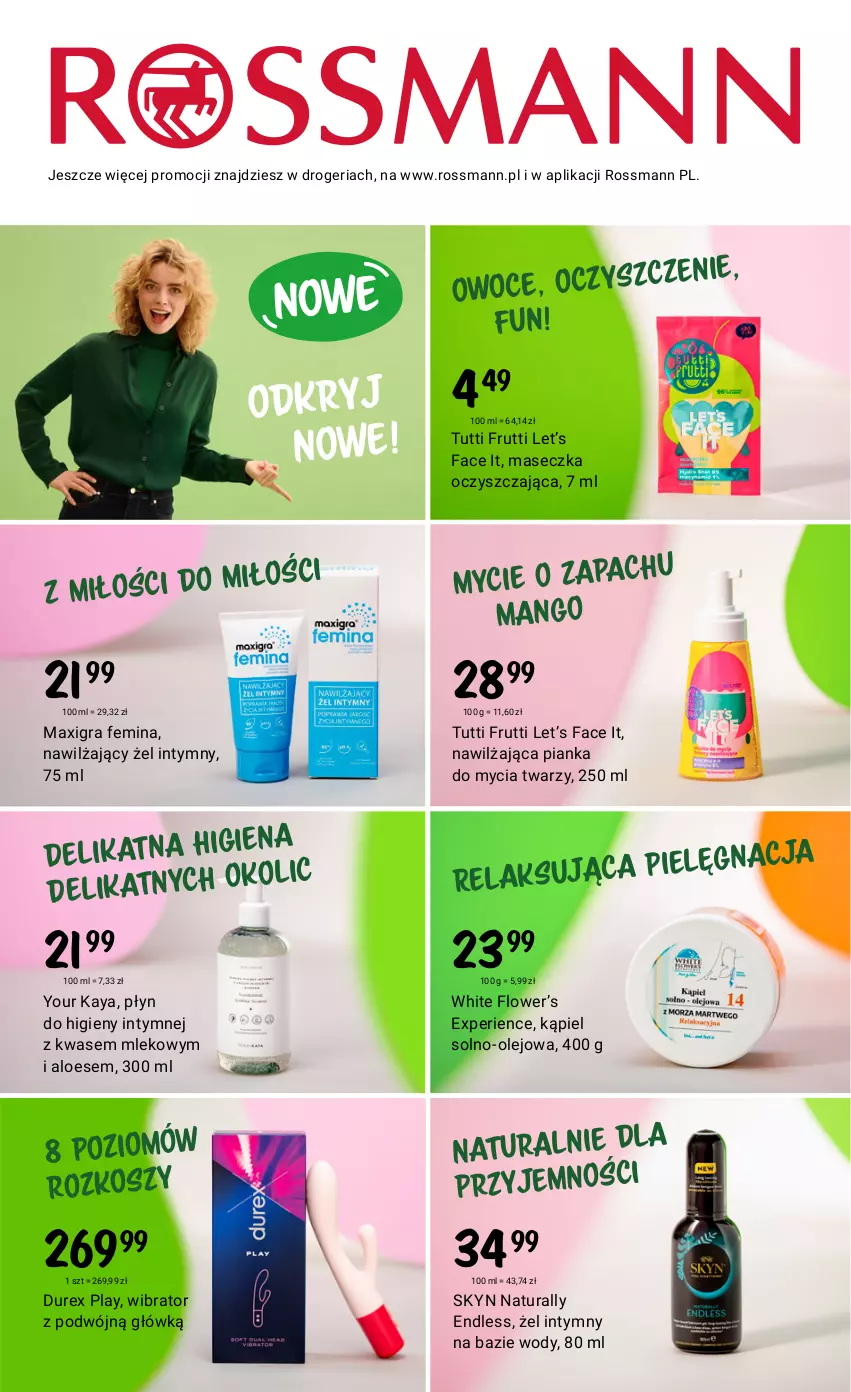 Gazetka promocyjna Rossmann - 17 października - ważna 17.10 do 02.11.2023 - strona 16 - produkty: Durex, Fa, Gra, Kosz, Mango, Mleko, Olej, Owoce, Pianka do mycia twarzy, Płyn do higieny intymnej, Skyn