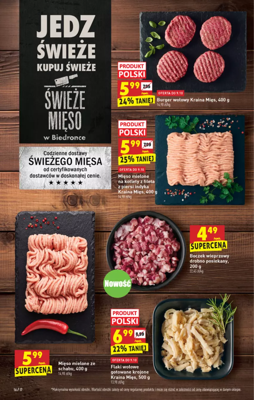 Gazetka promocyjna Biedronka - W tym tygodniu - ważna 07.10 do 12.10.2021 - strona 16 - produkty: Burger, Dron, Kotlet, Mięso, Mięso mielone, Sok