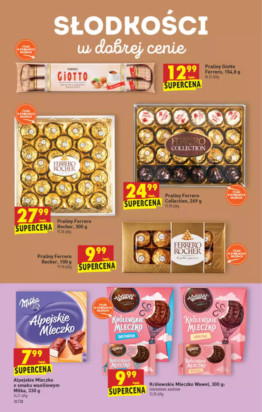 Gazetka promocyjna Biedronka - W tym tygodniu - ważna 07.10 do 12.10.2021 - strona 32 - produkty: Fa, Ferrero, Królewski, Królewskie Mleczko, Milka, Mleczko, Praliny, Wawel