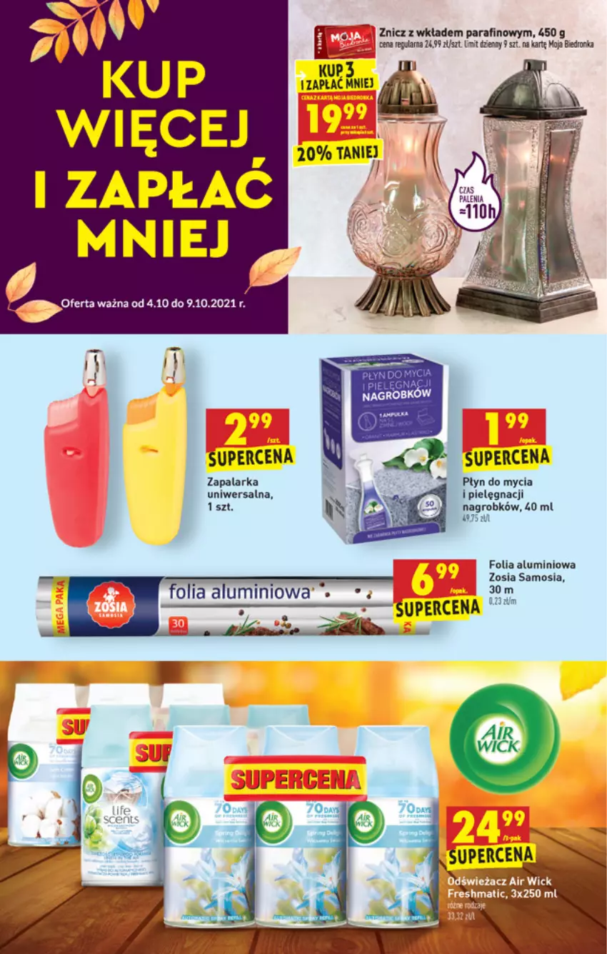 Gazetka promocyjna Biedronka - W tym tygodniu - ważna 07.10 do 12.10.2021 - strona 53 - produkty: Folia aluminiowa, Płyn do mycia, Zapalarka, Znicz