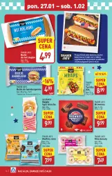 Gazetka promocyjna Aldi - Pełna oferta - Gazetka - ważna od 01.02 do 01.02.2025 - strona 14 - produkty: Hot dog, Hamburger, Tortilla, Bajgle, Burger, Muffiny, Nuty, Bułki do hot dogów, Donut, Brownie