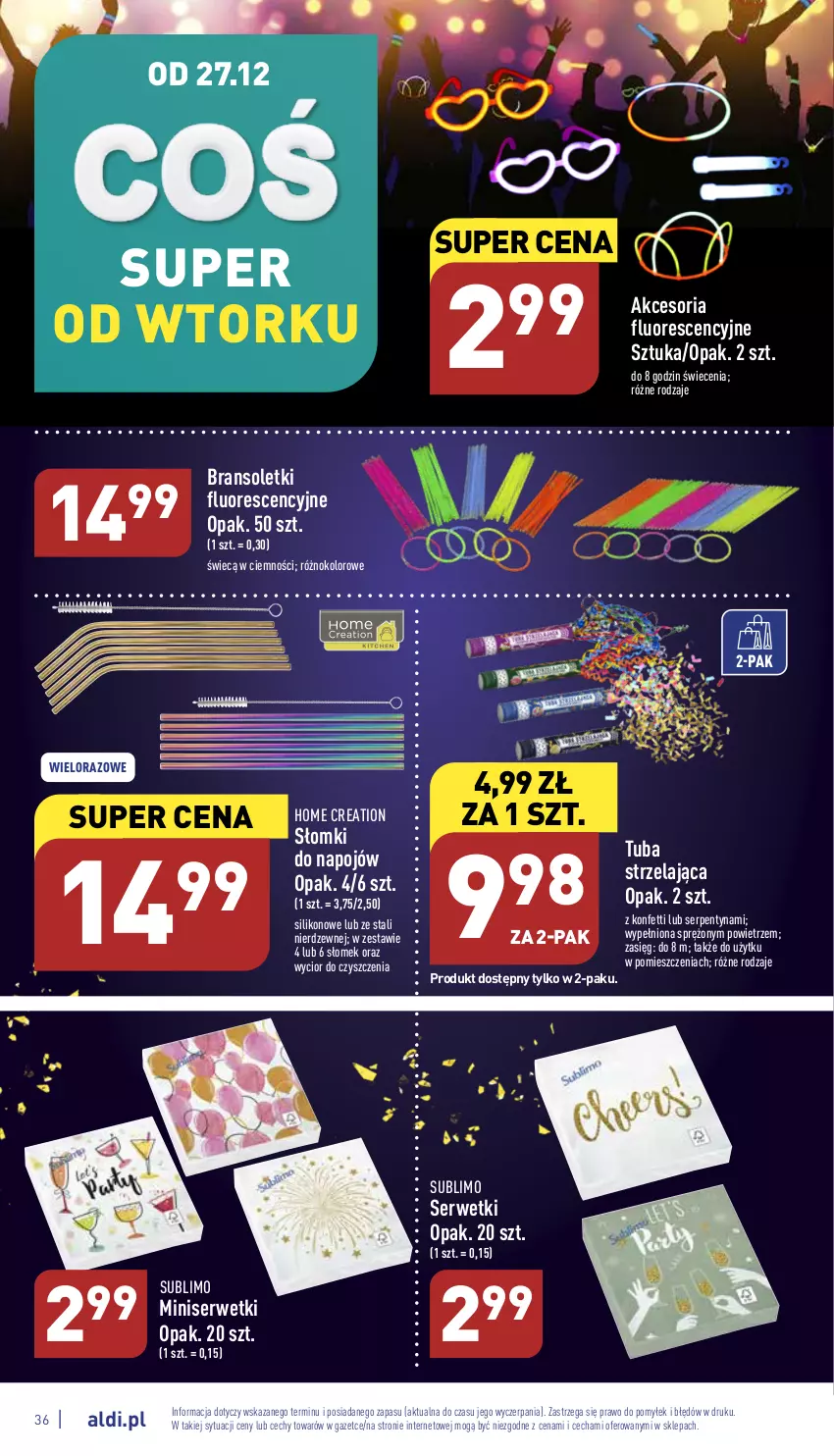 Gazetka promocyjna Aldi - Pełny katalog - ważna 27.12 do 31.12.2022 - strona 36 - produkty: Ser, Serwetki, Słomki do napojów