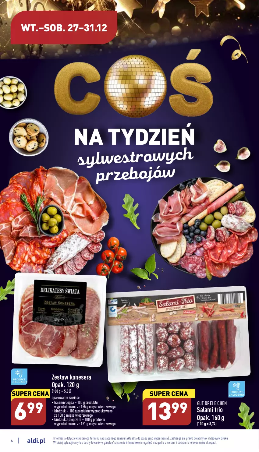 Gazetka promocyjna Aldi - Pełny katalog - ważna 27.12 do 31.12.2022 - strona 4 - produkty: Kindziuk, Pieprz, Salami, Ser