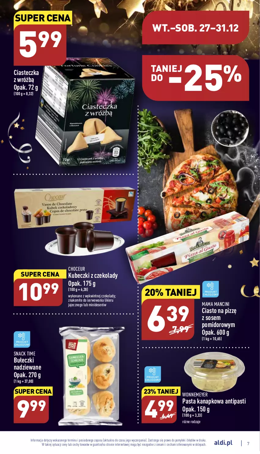 Gazetka promocyjna Aldi - Pełny katalog - ważna 27.12 do 31.12.2022 - strona 7 - produkty: Bułeczki, Deser, Likier, Ser, Sos