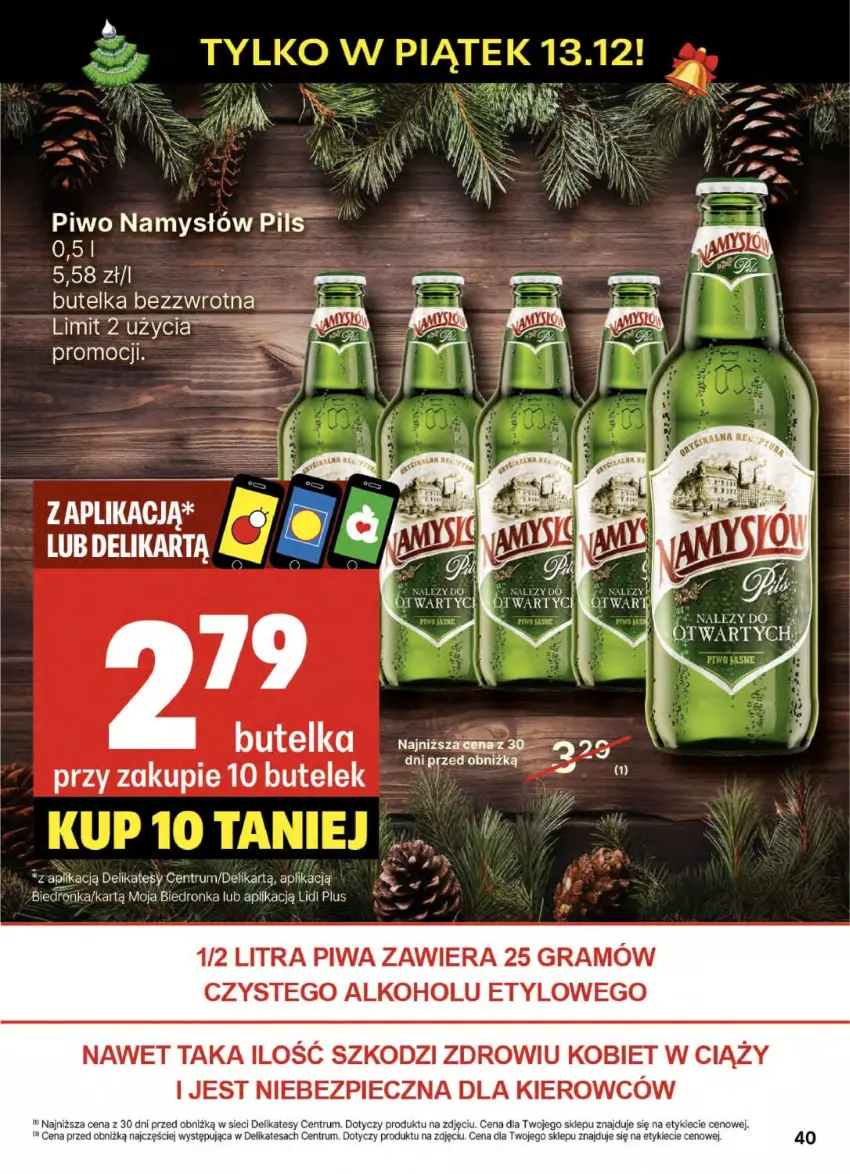 Gazetka promocyjna Delikatesy Centrum - NOWA GAZETKA Delikatesy Centrum od 12 grudnia! 12-18.12.2024 - ważna 12.12 do 18.12.2024 - strona 40 - produkty: Dron, Gra, Namysłów, Piec, Piwa, Piwo, Rum