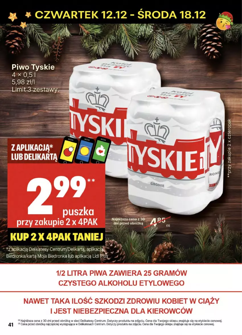 Gazetka promocyjna Delikatesy Centrum - NOWA GAZETKA Delikatesy Centrum od 12 grudnia! 12-18.12.2024 - ważna 12.12 do 18.12.2024 - strona 41 - produkty: Dron, Gra, Piec, Piwa, Piwo, Rum, Tyskie