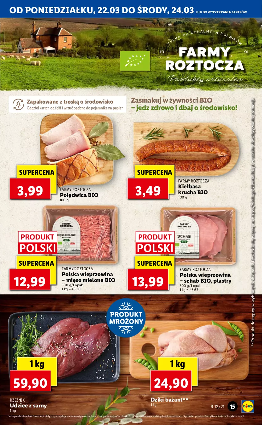 Gazetka promocyjna Lidl - Wielkanoc - ważna 22.03 do 24.03.2021 - strona 15 - produkty: Fa, Kiełbasa, Kiełbasa krucha, Mięso, Mięso mielone, Papier, Pojemnik, Polędwica, Wieprzowina