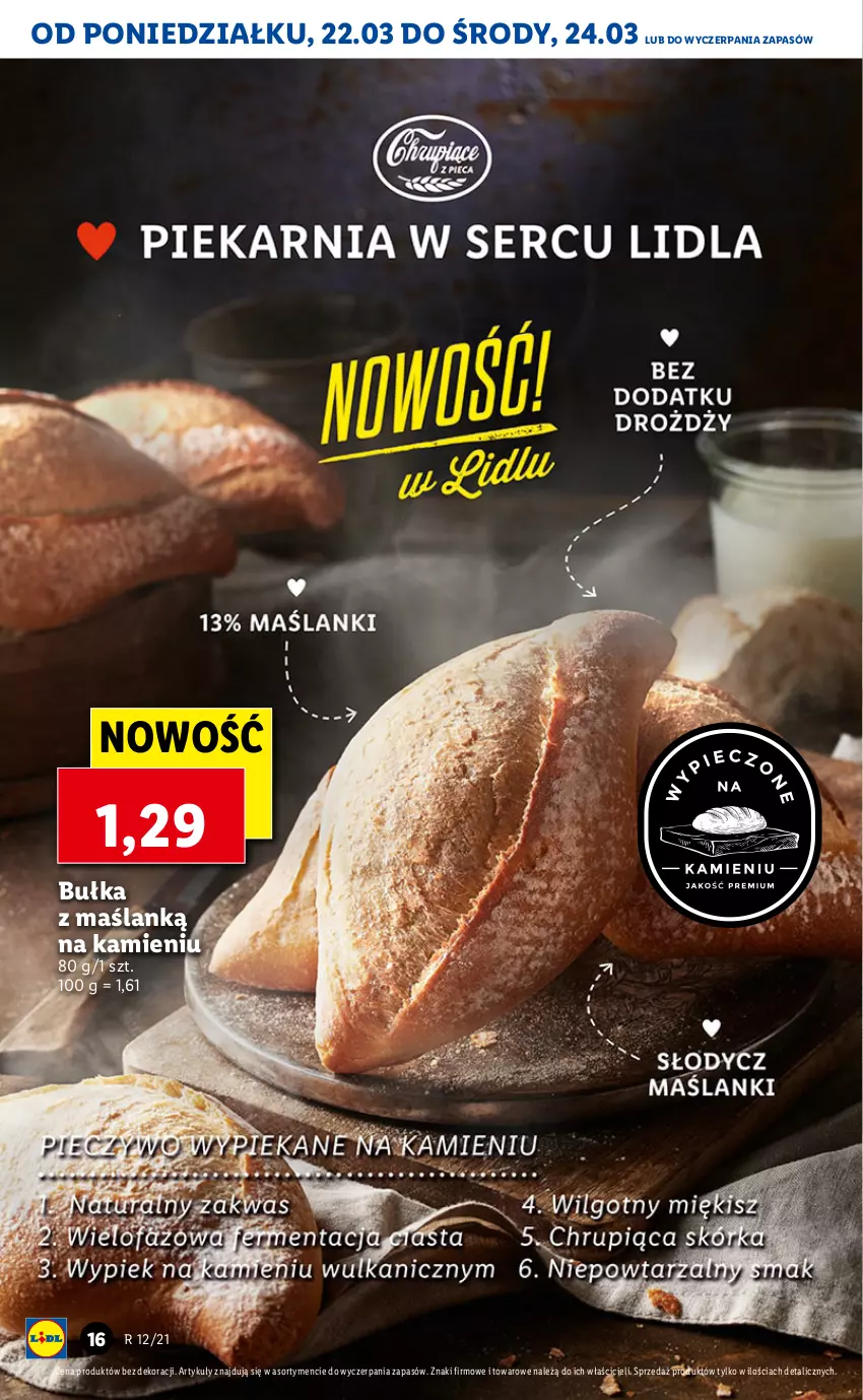 Gazetka promocyjna Lidl - Wielkanoc - ważna 22.03 do 24.03.2021 - strona 16 - produkty: Bułka