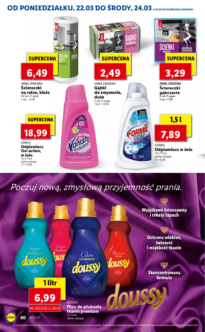 Gazetka promocyjna Lidl - Wielkanoc - ważna 22.03 do 24.03.2021 - strona 60 - produkty: Odplamiacz, Płyn do płukania, Vanish