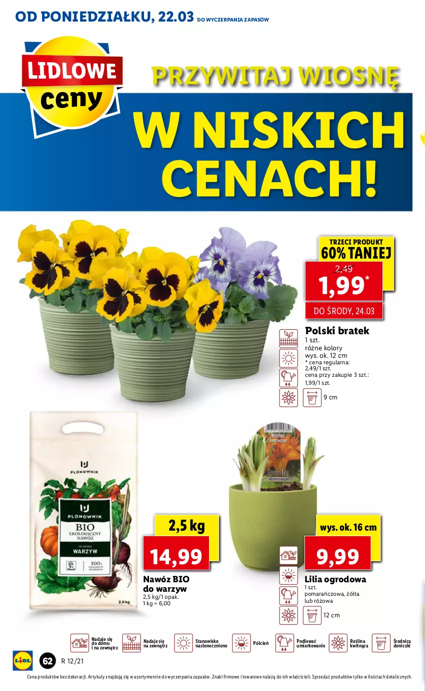 Gazetka promocyjna Lidl - Wielkanoc - ważna 22.03 do 24.03.2021 - strona 62 - produkty: Cień, Nawóz, O nas