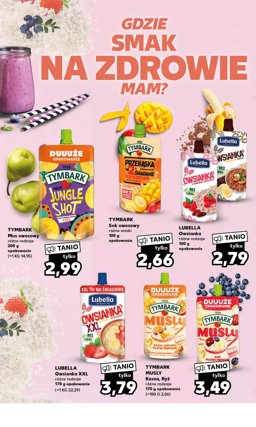 Gazetka promocyjna Kaufland - Mocny Start - ważna 20.11 do 22.11.2023 - strona 24 - produkty: Bell, Bella, Kasza, Lubella, Mus, Owsianka, Ryż, Sok, Tymbark, Zdrowie