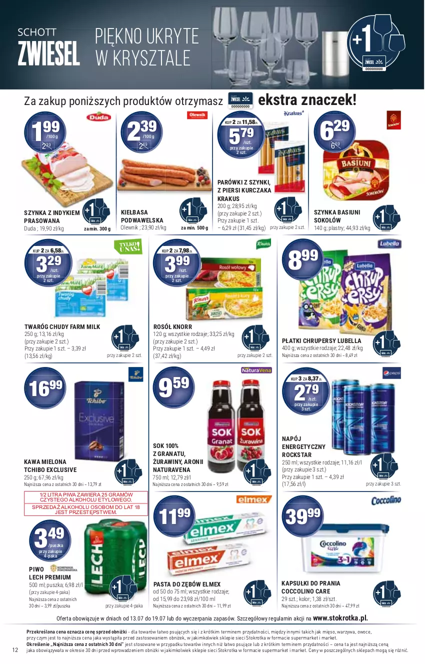 Gazetka promocyjna Stokrotka - Supermarket - ważna 13.07 do 19.07.2023 - strona 13 - produkty: Gra, Granat, Krakus, Mięso, Napój, Owoce, Piwa, Sok, Warzywa