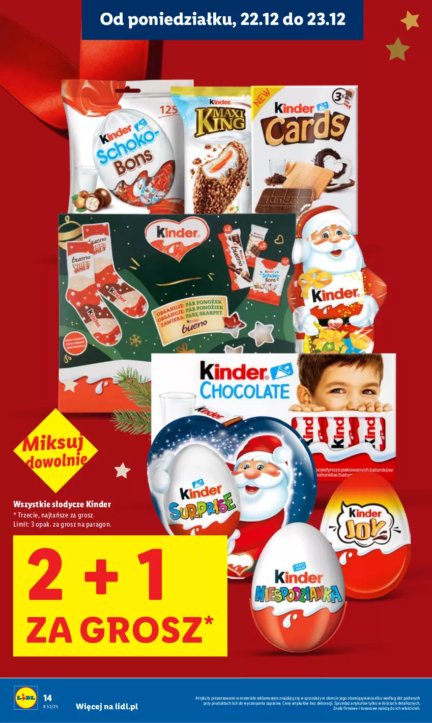 Gazetka promocyjna Lidl - GAZETKA - ważna 22.12 do 23.12.2025 - strona 14 - produkty: Kinder