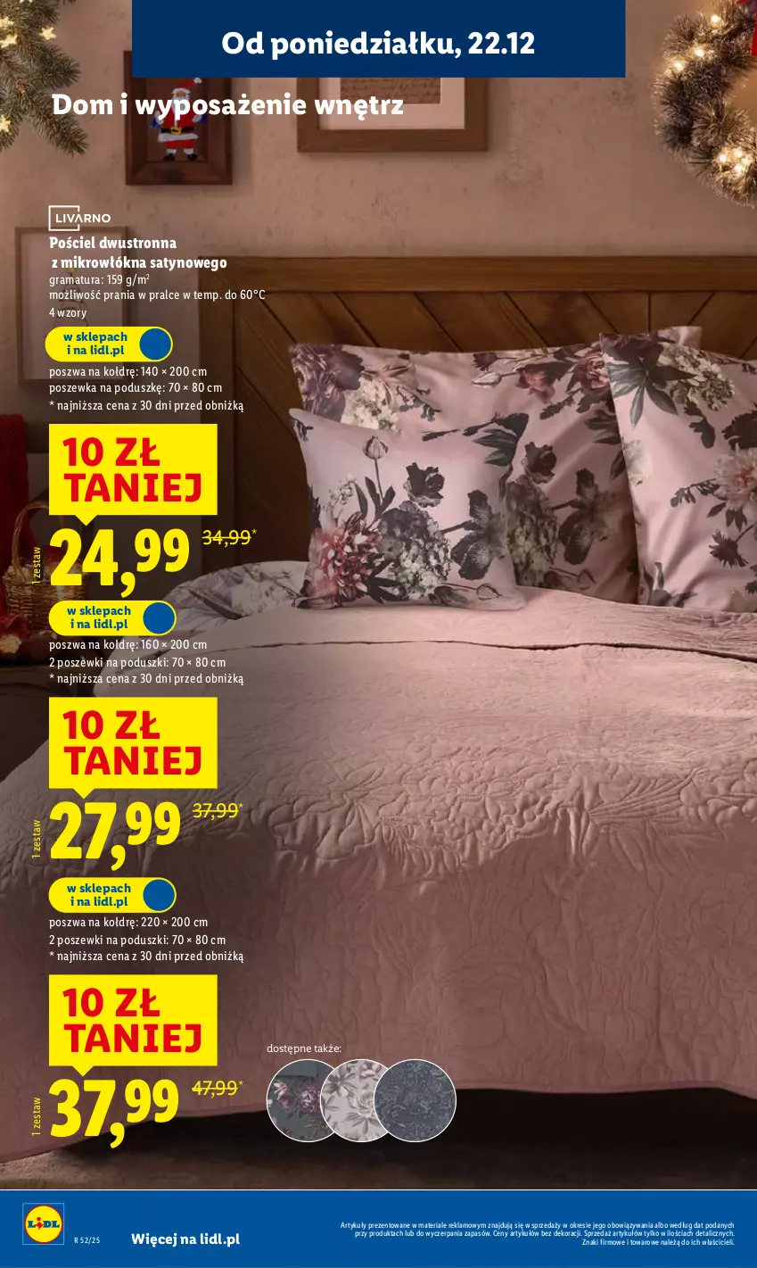 Gazetka promocyjna Lidl - GAZETKA - ważna 22.12 do 23.12.2025 - strona 20 - produkty: Gra, Pościel, Pościel dwustronna, Poszewka, Rama