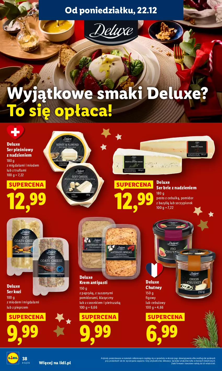 Gazetka promocyjna Lidl - GAZETKA - ważna 22.12 do 23.12.2025 - strona 40 - produkty: Bazyl, Brie, Pesto, Pieprz, Ser, Ser kozi, Ser pleśniowy