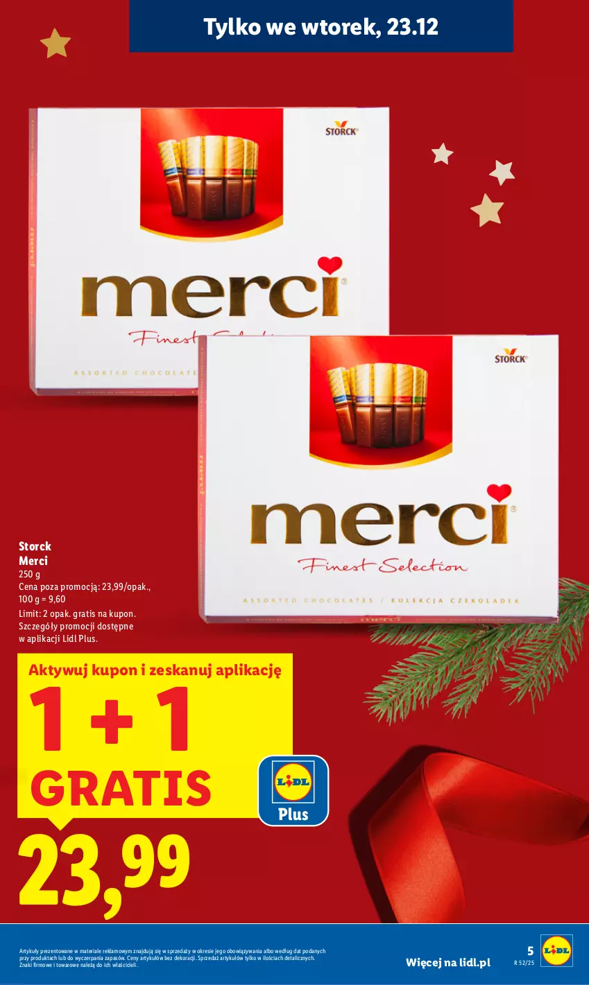 Gazetka promocyjna Lidl - GAZETKA - ważna 22.12 do 23.12.2025 - strona 5 - produkty: Gra, Merci