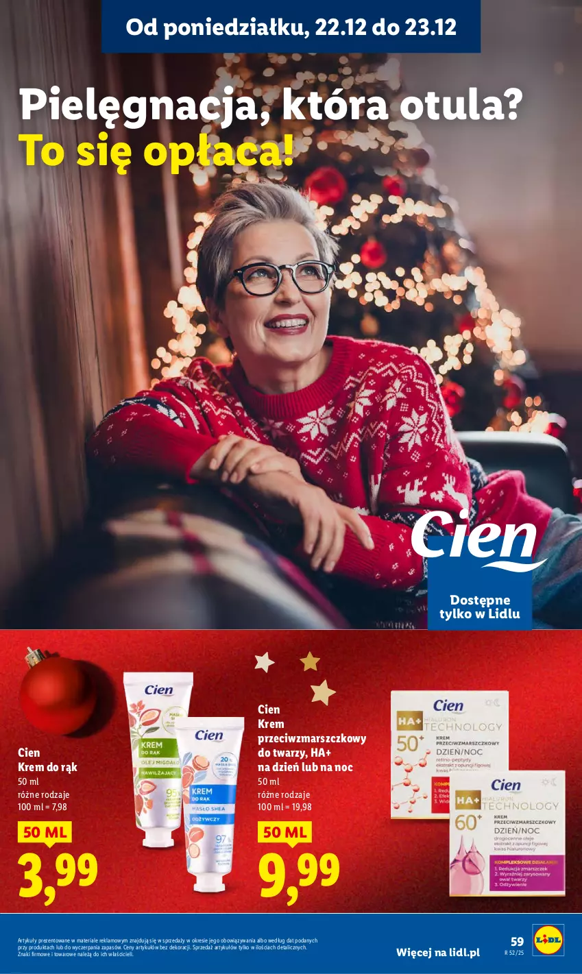 Gazetka promocyjna Lidl - GAZETKA - ważna 22.12 do 23.12.2025 - strona 61 - produkty: Krem do rąk, Krem przeciwzmarszczkowy, Mars