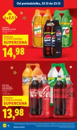 Gazetka promocyjna Lidl - GAZETKA - Gazetka - ważna od 23.12 do 23.12.2025 - strona 16 - produkty: Mirinda, Coca-Cola, Pepsi, Fanta, Sprite, Fa