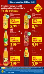 Gazetka promocyjna Lidl - GAZETKA - Gazetka - ważna od 23.12 do 23.12.2025 - strona 54 - produkty: Sok, Ice tea, Nektar, Grejpfrut