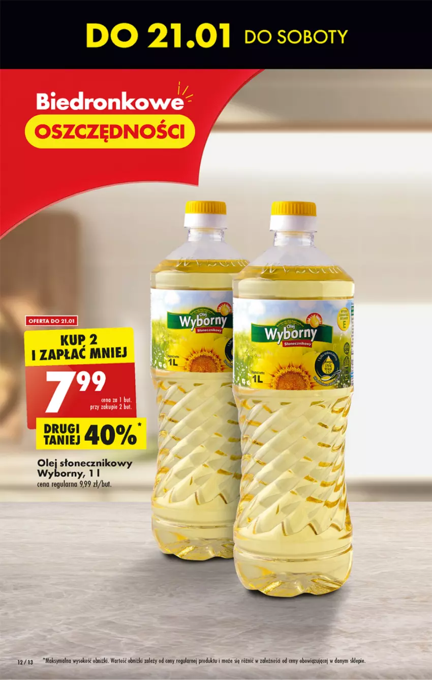 Gazetka promocyjna Biedronka - Gazetka - Biedronka.pl - ważna 19.01 do 25.01.2023 - strona 12 - produkty: Dron, Olej, Olej słonecznikowy, Sok