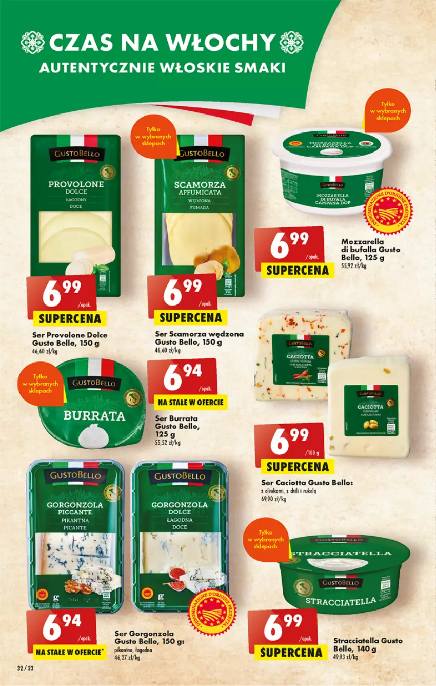 Gazetka promocyjna Biedronka - Gazetka - Biedronka.pl - ważna 19.01 do 25.01.2023 - strona 32 - produkty: Bell, Burrata, Caciotta, Fa, Gorgonzola, LG, Mozzarella, Scamorza, Ser