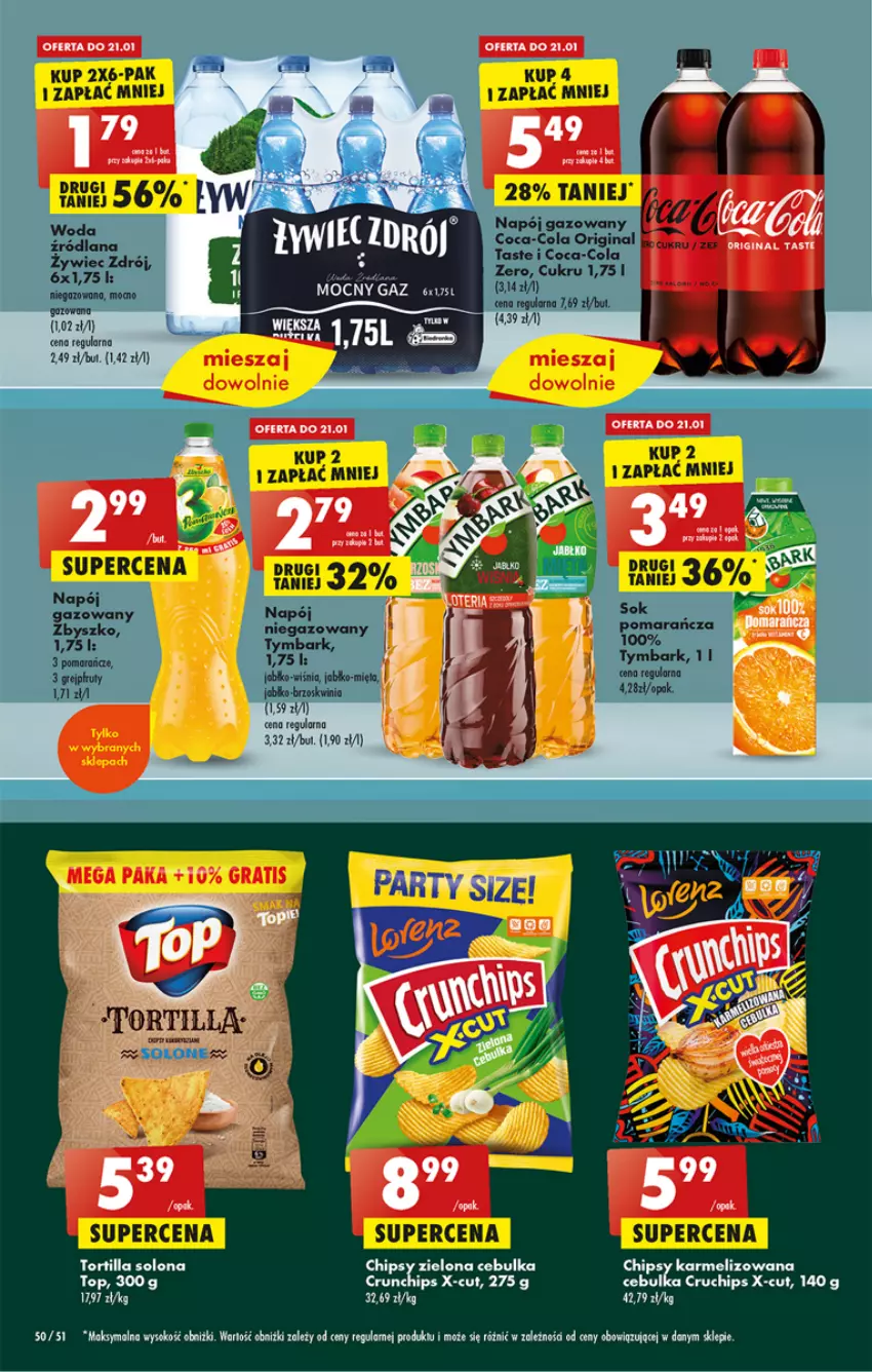 Gazetka promocyjna Biedronka - Gazetka - Biedronka.pl - ważna 19.01 do 25.01.2023 - strona 50 - produkty: Chipsy, Coca-Cola, Crunchips, Fa, Koc, LANA, Napój, Napój gazowany, Pomarańcze, SEKO, Tortilla, Tymbark