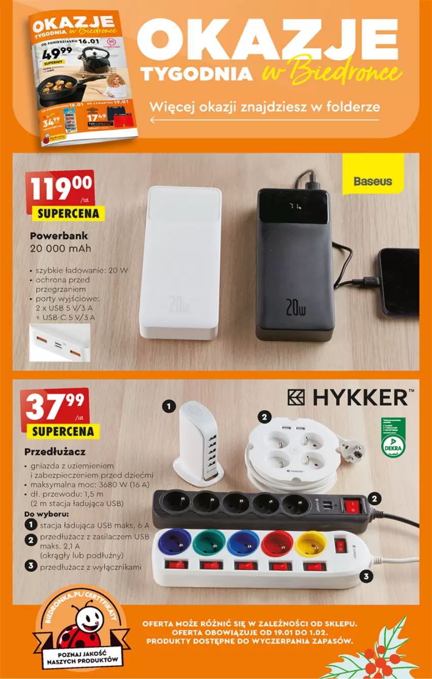 Gazetka promocyjna Biedronka - Gazetka - Biedronka.pl - ważna 19.01 do 25.01.2023 - strona 58 - produkty: Piec, Por, Powerbank