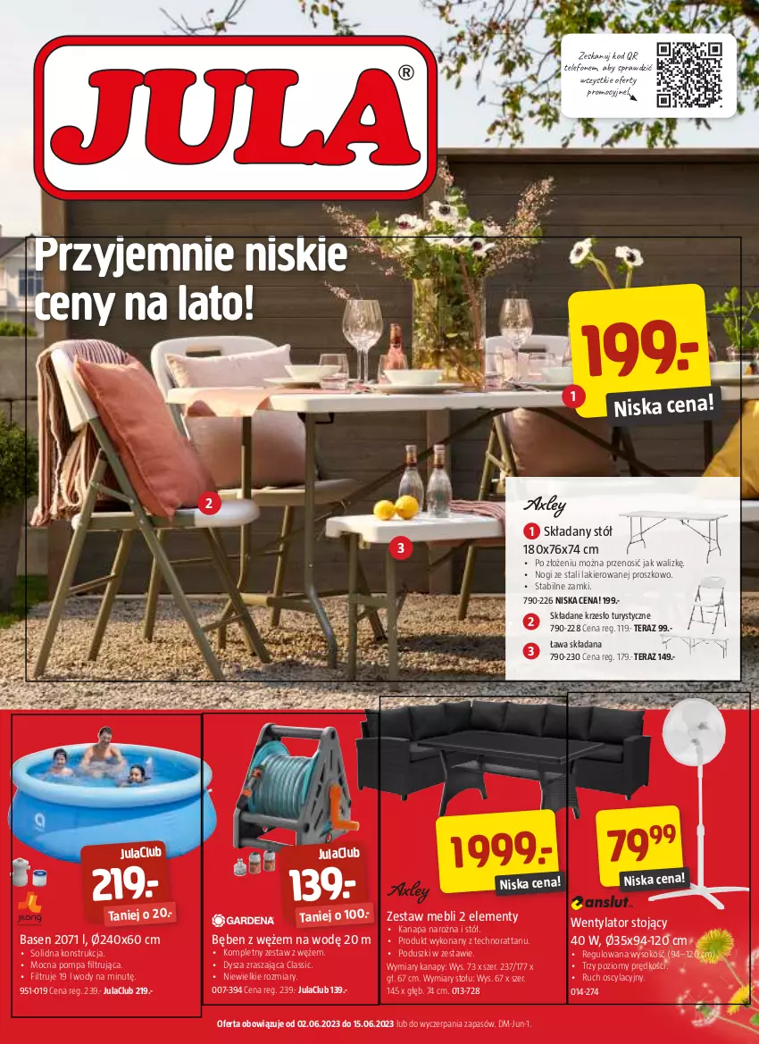 Gazetka promocyjna Jula - Gazetka - ważna 02.06 do 15.06.2023 - strona 1 - produkty: Kanapa, Krzesło, Lakier, Sok, Stół, Telefon, Tera