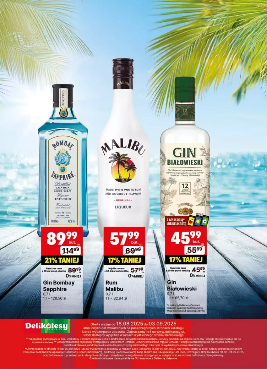 Gazetka promocyjna Delikatesy Centrum - Delibarek DC34-DC35 - ważna 18.08 do 03.09.2025 - strona 25 - produkty: Dron, Gin, Malibu, Mop, Por, Rum