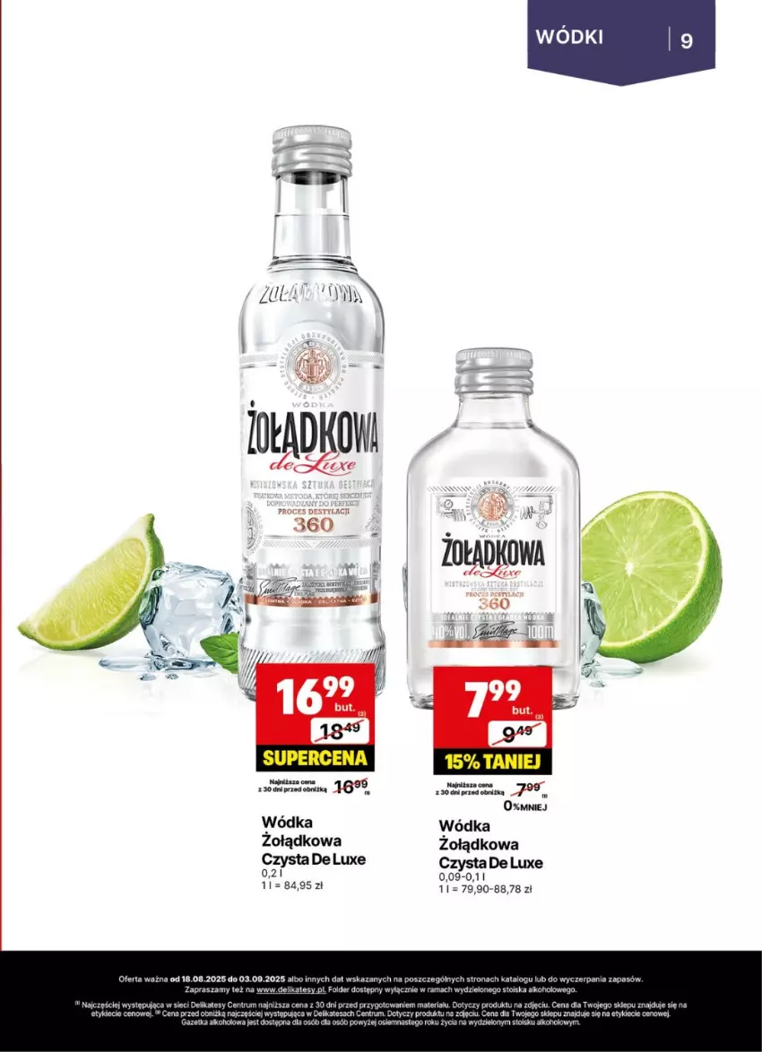 Gazetka promocyjna Delikatesy Centrum - Delibarek DC34-DC35 - ważna 18.08 do 03.09.2025 - strona 9 - produkty: Fa, Rama, Rum, Wódka