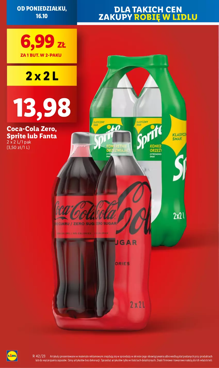 Gazetka promocyjna Lidl - GAZETKA - ważna 16.10 do 18.10.2023 - strona 10 - produkty: Coca-Cola, Fa, Fanta, Sprite