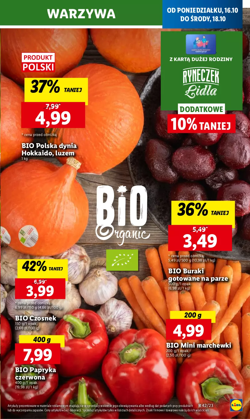 Gazetka promocyjna Lidl - GAZETKA - ważna 16.10 do 18.10.2023 - strona 13 - produkty: Buraki, Chleb, Czosnek, Papryka, Papryka czerwona, Ser, Warzywa