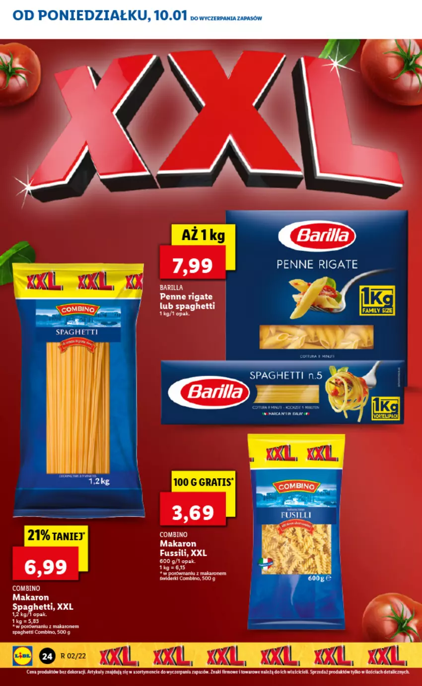 Gazetka promocyjna Lidl - GAZETKA - ważna 10.01 do 12.01.2022 - strona 24 - produkty: LG, Makaron, Penne, Spaghetti