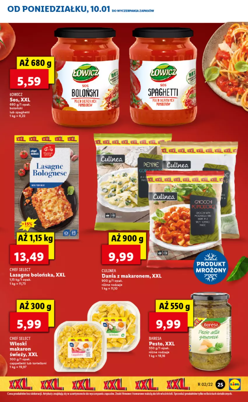 Gazetka promocyjna Lidl - GAZETKA - ważna 10.01 do 12.01.2022 - strona 25 - produkty: Lasagne, Makaron, Pesto