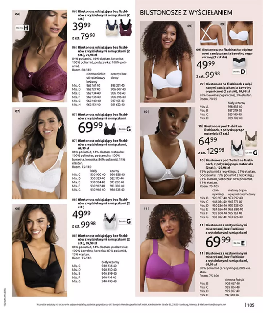 Gazetka promocyjna Bonprix - W JESIENNYM NASTROJU - ważna 04.11 do 08.12.2025 - strona 107 - produkty: Biustonosz, Fa, Gin, Gra, HP, LANA, Por, Wełna