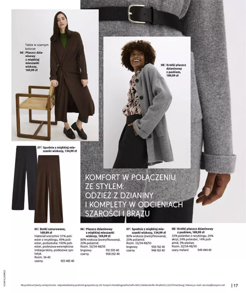 Gazetka promocyjna Bonprix - W JESIENNYM NASTROJU - ważna 04.11 do 08.12.2025 - strona 19 - produkty: DKNY, Fa, Palette, Płaszcz, Por