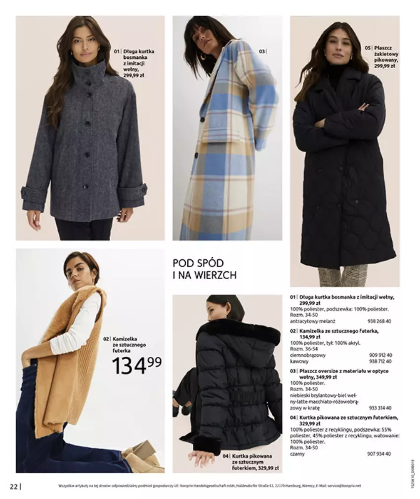 Gazetka promocyjna Bonprix - W JESIENNYM NASTROJU - ważna 04.11 do 08.12.2025 - strona 24 - produkty: Brit, Chia, Fa, Kamizelka, Kurtka, Płaszcz