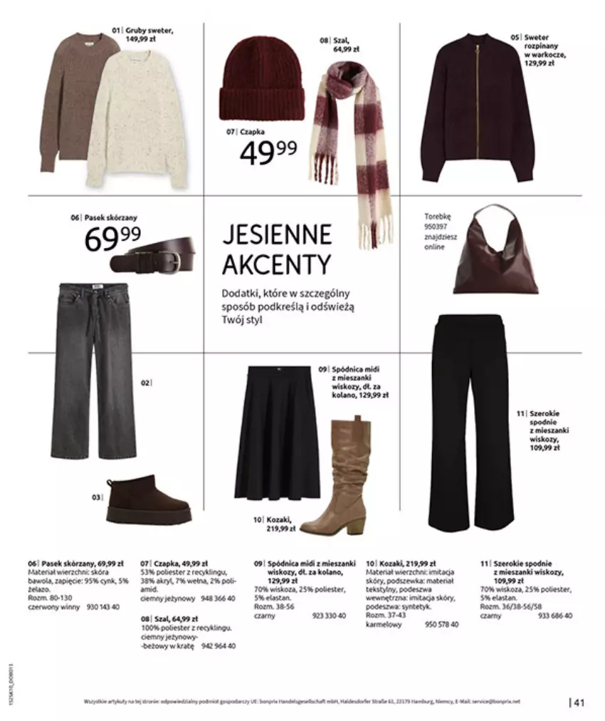 Gazetka promocyjna Bonprix - W JESIENNYM NASTROJU - ważna 04.11 do 08.12.2025 - strona 43 - produkty: Gra, Kozaki, LG, Spódnica, Spodnie