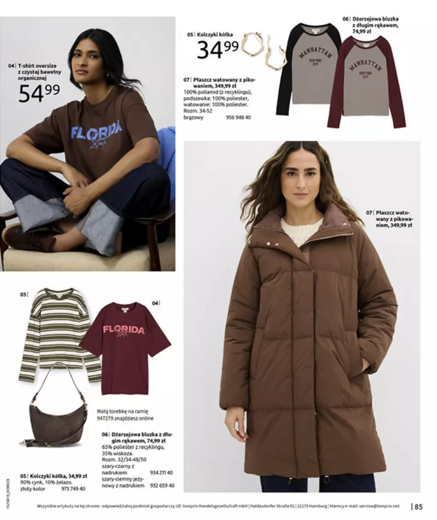 Gazetka promocyjna Bonprix - W JESIENNYM NASTROJU - ważna 04.11 do 08.12.2025 - strona 87 - produkty: Cynk, Fa, Kolczyki, Płaszcz, Szyny