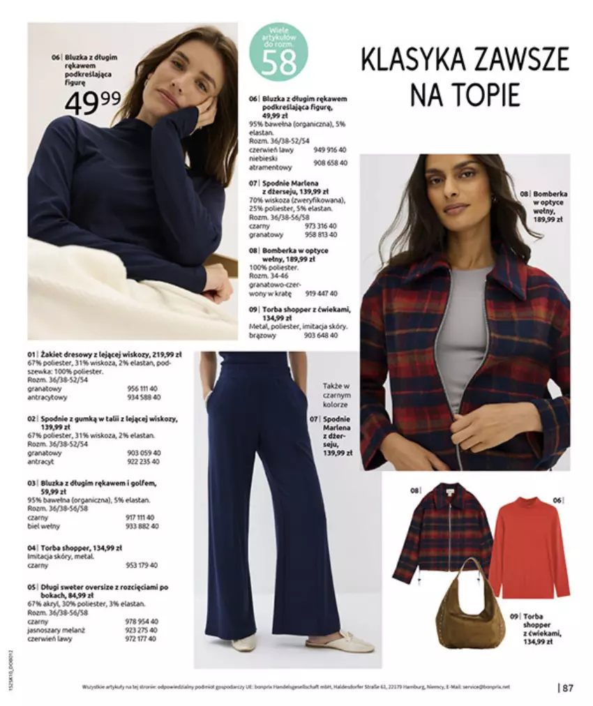 Gazetka promocyjna Bonprix - W JESIENNYM NASTROJU - ważna 04.11 do 08.12.2025 - strona 89 - produkty: Cień, Fa, Gra, Kret, Por, Rama, Spodnie, Sweter, Top