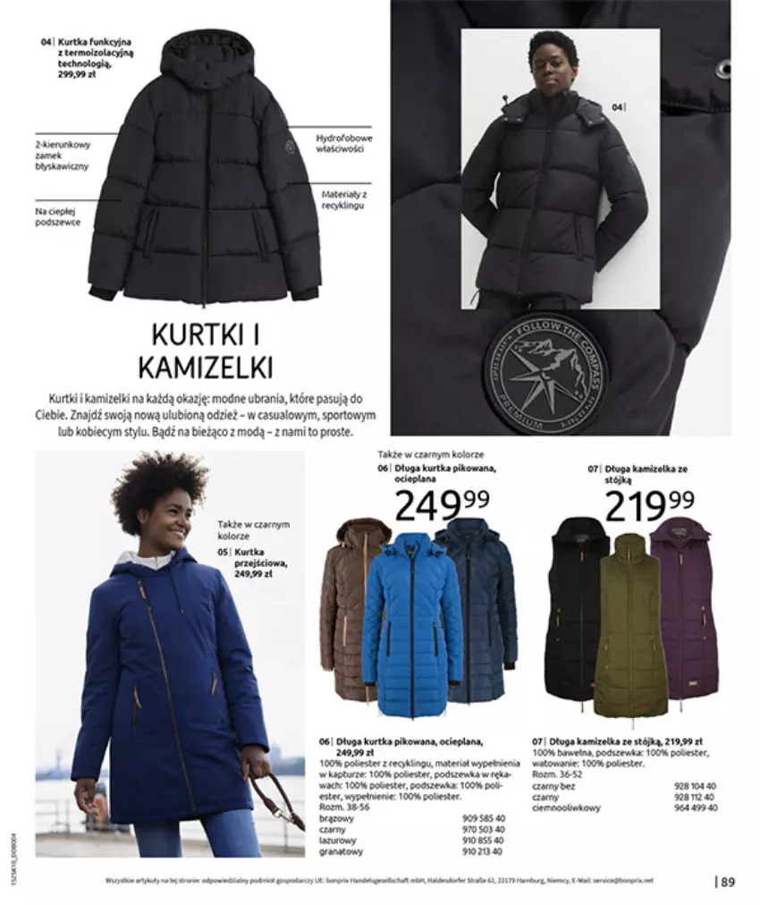 Gazetka promocyjna Bonprix - W JESIENNYM NASTROJU - ważna 04.11 do 08.12.2025 - strona 91 - produkty: Anew, Bell, Gra, Kamizelka, Kurtka, LANA, LG, Por, Pur, Sport, Tera, Ubrania