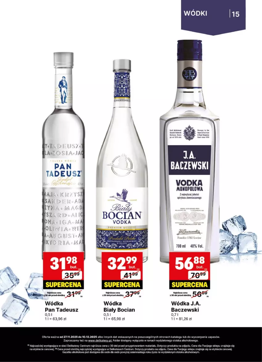 Gazetka promocyjna Delikatesy Centrum - Delibarek DC48-DC49 - ważna 27.11 do 10.12.2025 - strona 15 - produkty: Biały Bocian, Fa, Por, Rama, Rum, Wódka