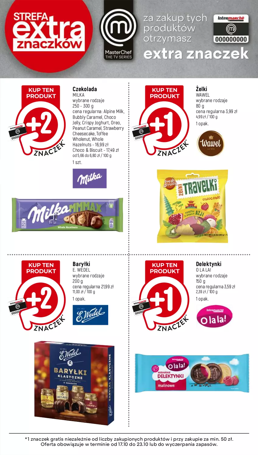 Gazetka promocyjna Intermarche - Gazetka Intermarche - ważna 17.10 do 23.10.2024 - strona 37 - produkty: Baryłki, Czekolada, E. Wedel, Gra, Milka, Oreo, Wawel