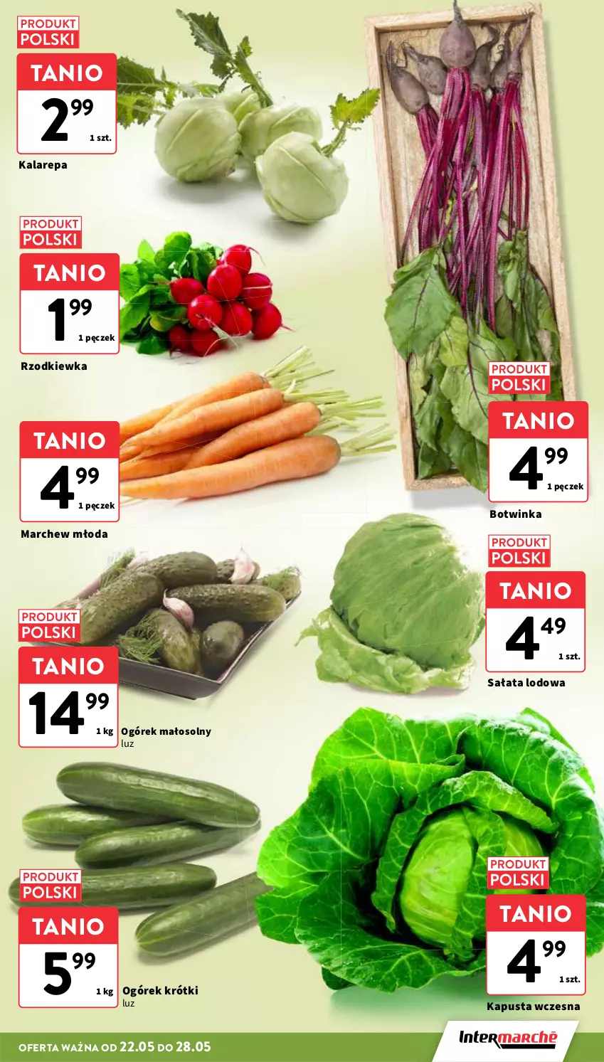 Gazetka promocyjna Intermarche - Gazetka Intermarche - ważna 22.05 do 28.05.2025 - strona 17 - produkty: Inka, Ogórek, Owoce, Rzodkiewka, Sałat, Sałata lodowa, Warzywa
