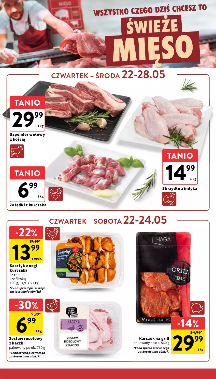 Gazetka promocyjna Intermarche - Gazetka Intermarche - ważna 22.05 do 28.05.2025 - strona 18 - produkty: Grill, Kurczak, Szponder wołowy, Zestaw rosołowy z kaczki