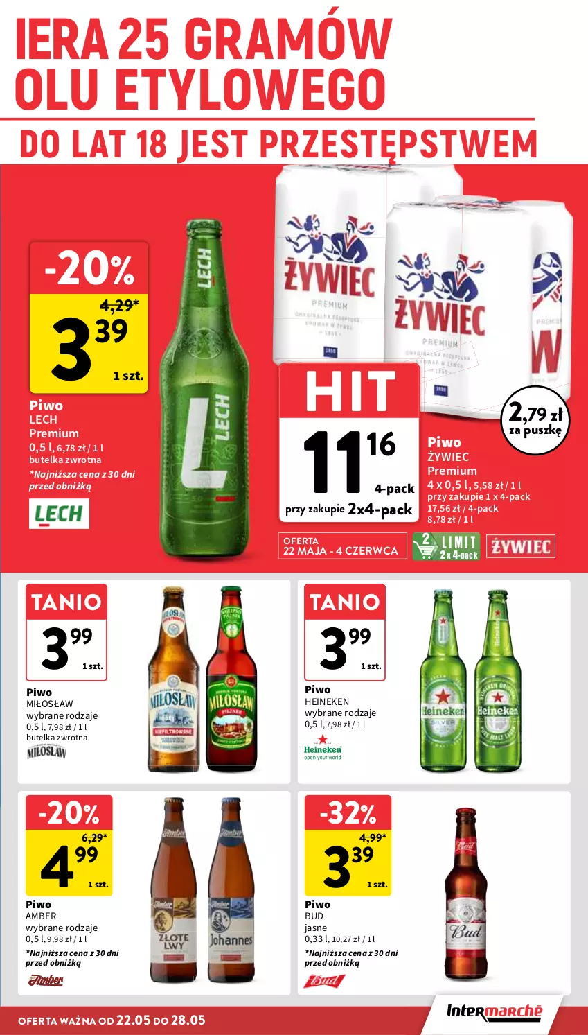 Gazetka promocyjna Intermarche - Gazetka Intermarche - ważna 22.05 do 28.05.2025 - strona 29 - produkty: Gra, Heineken, Lech Premium, Piwo